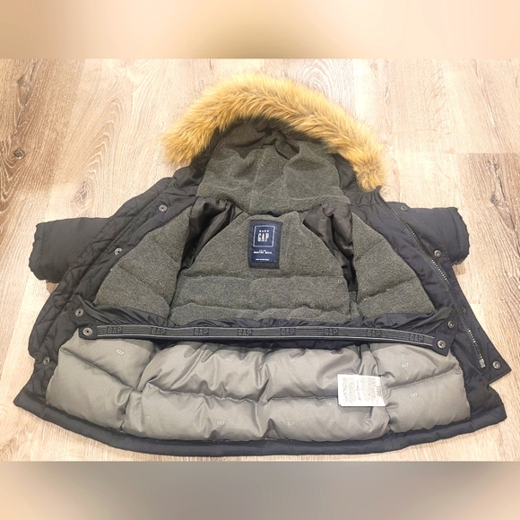 Baby Gap Winter Parka Coat - Black - Size 12-18M - Picture 5 of 6